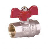 С. Кран шаровый  1/2"FF(Т) бабочка, гайка-гайка