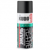 Краска Черная RAL9005 эмаль универсальная алкидная глянцевая KUDO 520мл